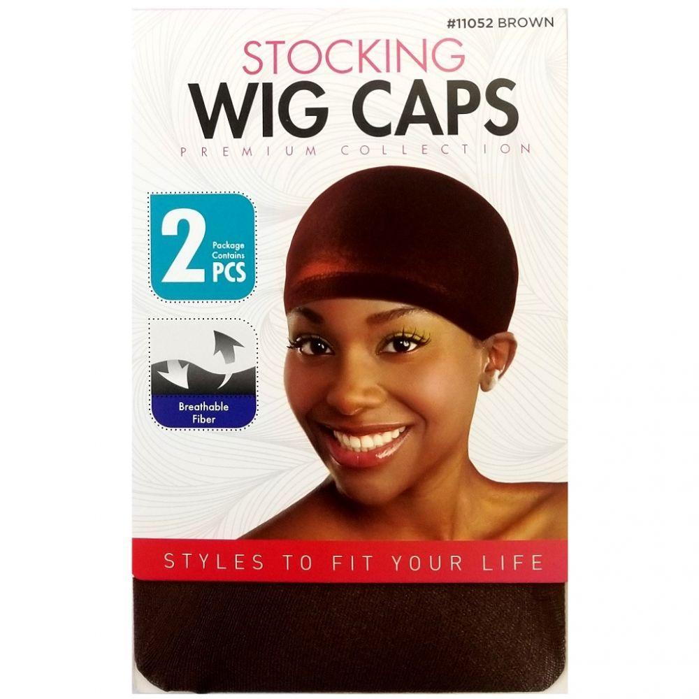 Donna Stocking Wig Caps 2pcs Brown