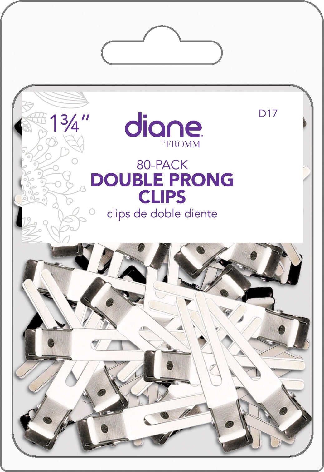 DIANE D17 1.75IN DOUBLE PRONG CLIPS 80PK