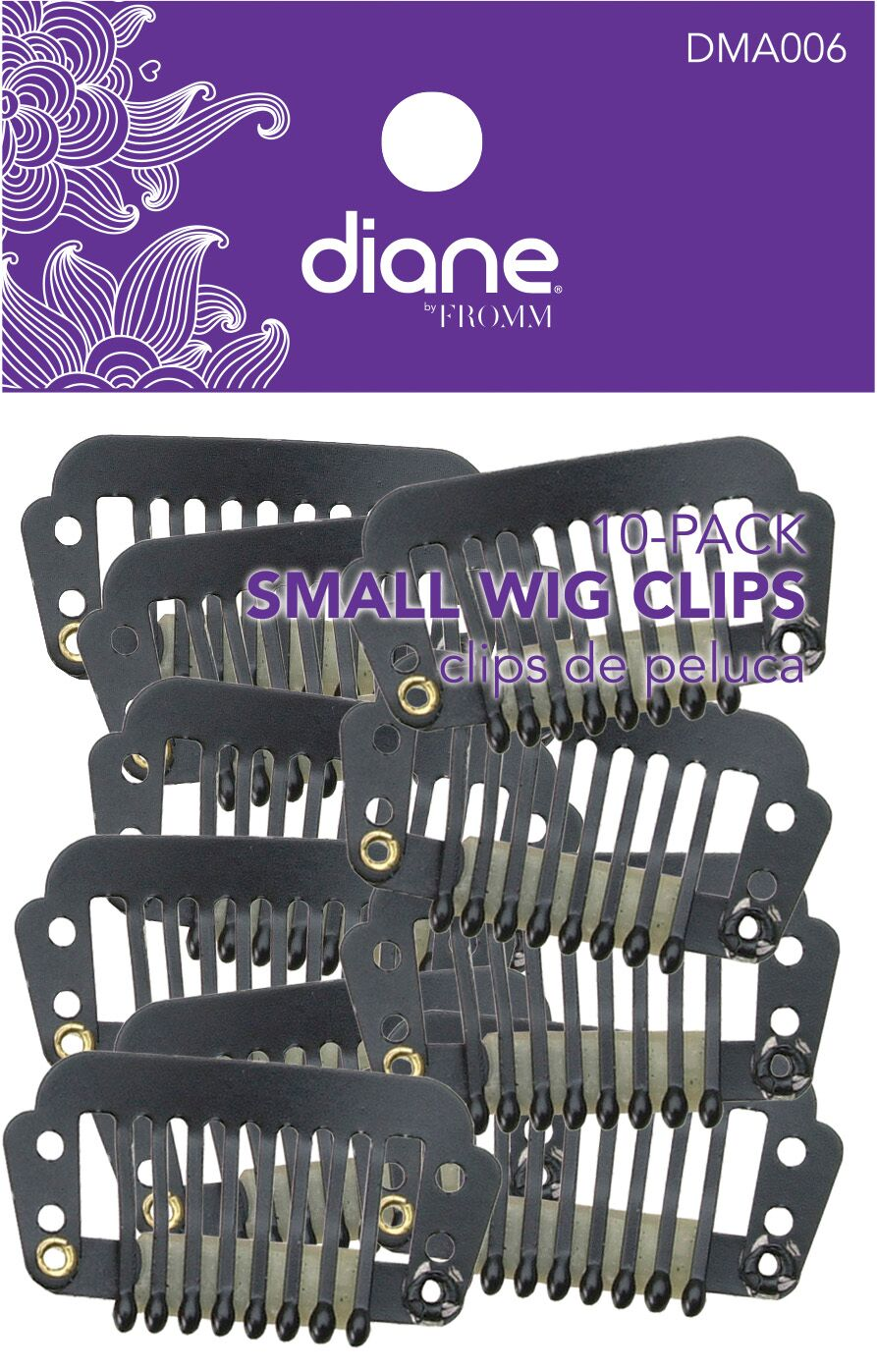 DIANE DMA006 SMALL SNAP WIG CLIPS BLK 10PK